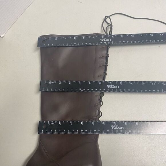 DAVID TATE Formula 16 Brown Boots 7 Wide Leather Upper 2 inch heel - Picture 3 of 11